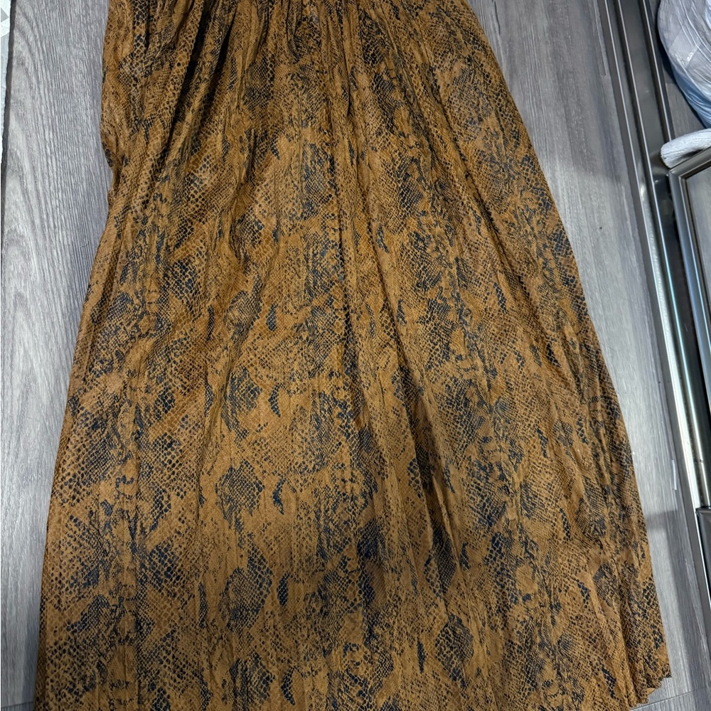 Zara Brown and Black Maxi Skirt